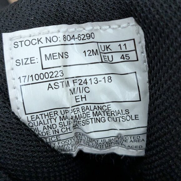 Thorogood Men's Black Crosstrex Side Zip Comp Toe Hiker Boot Waterproof Sise 12 - Picture 11 of 14